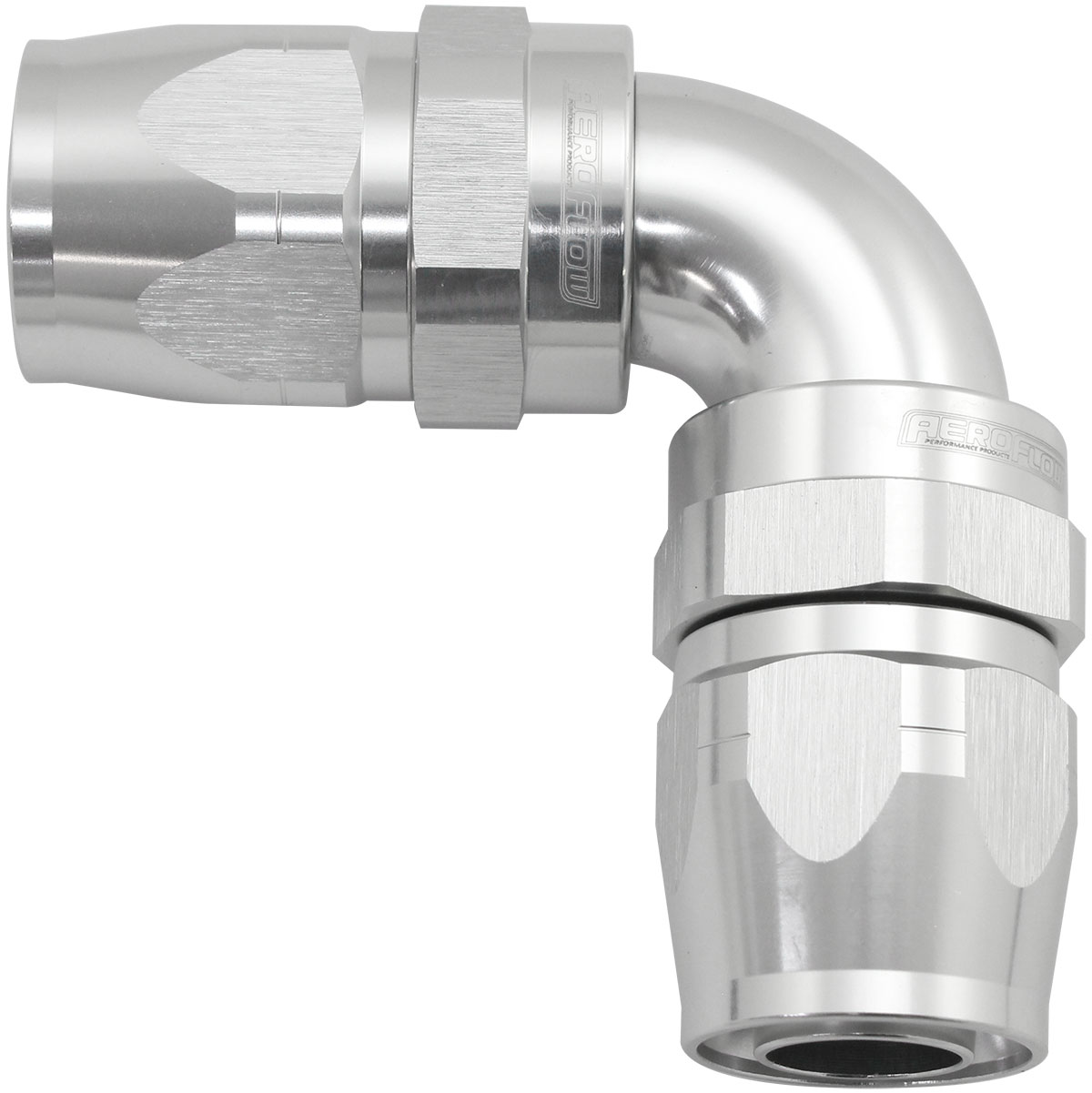 AEROFLOW 90 DEG -12AN TO -12AN CUTTER FULL FLOW HOSE ENDS BLACK