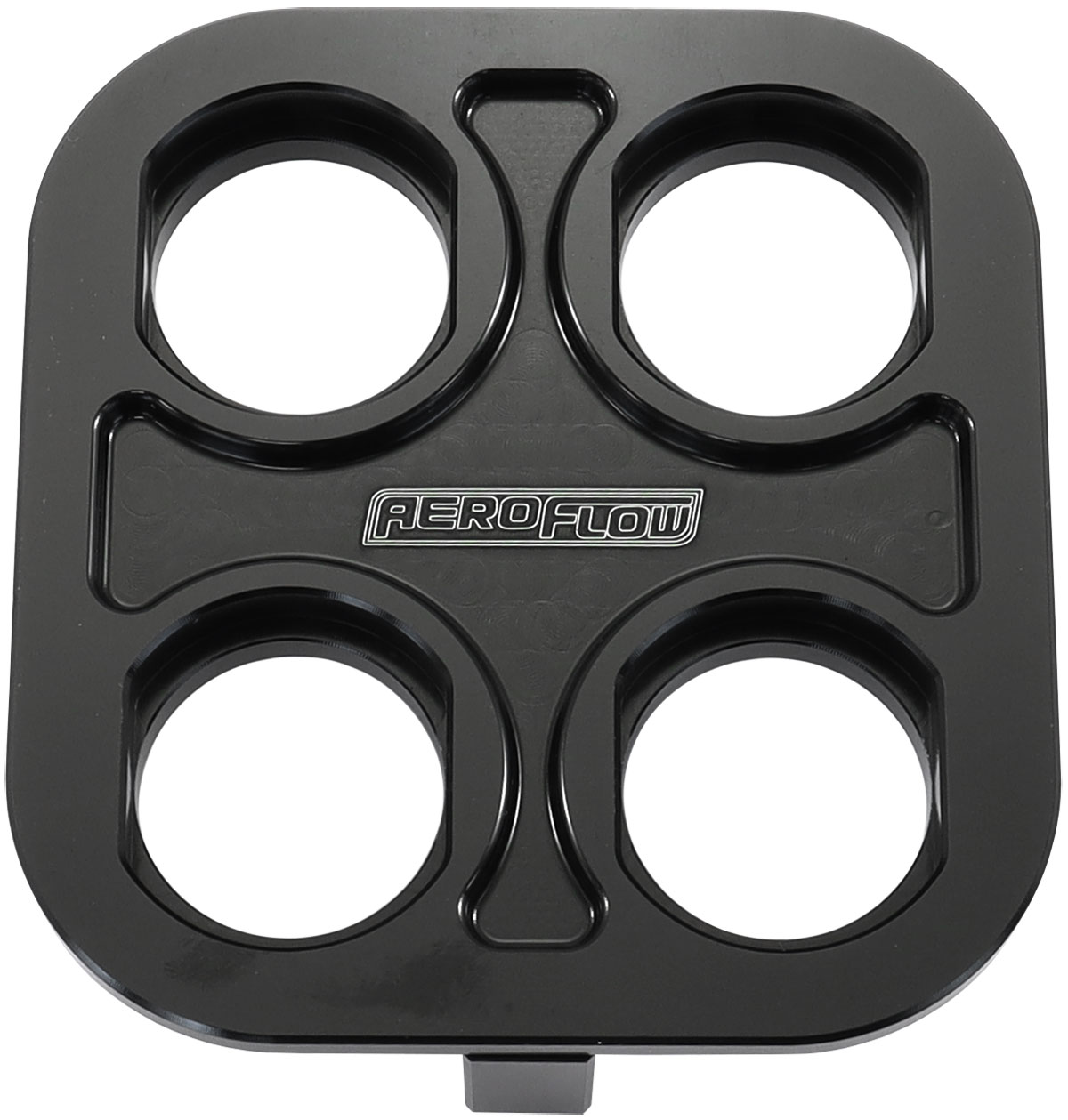 AEROFLOW BILLET BULKHEAD PLATE 4 PORT SQUARE MODULAR UNIVERSAL POL AN AC