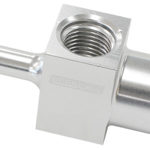 AEROFLOW 5/16" FEMALE TO MALE WITH 1/8"PORT BLUE QUICK CONNECT EFI AF905-01BLK