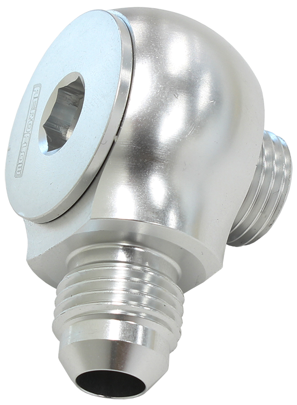 AEROFLOW SLIMLINE -8ORB TO -8AN 90 DEG FOR USE IN TIGHT RADIUS AREA AF909-08BLK