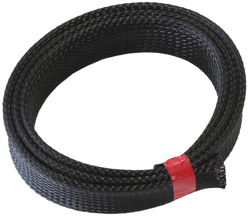 AEROFLOW 1/2" 1 METER HEAT FLEX BRAID BLACK TIGHT WEAVE HIGH COVERAG
