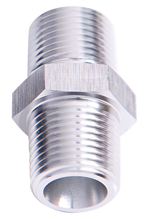 AEROFLOW MALE COUPLER 1/4" NPT BLACK MALE TO MALE