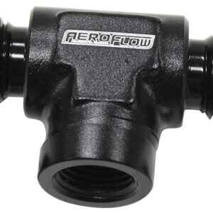 AEROFLOW -3AN MALE TEE WITH 1/8 ON SIDEBLUE FEMALE 1/8" NPT ON SIDE