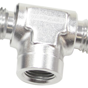 AEROFLOW -4AN MALE TEE WITH 1/8 ON SIDEBLACK FEMALE 1/8" NPT ON SIDE