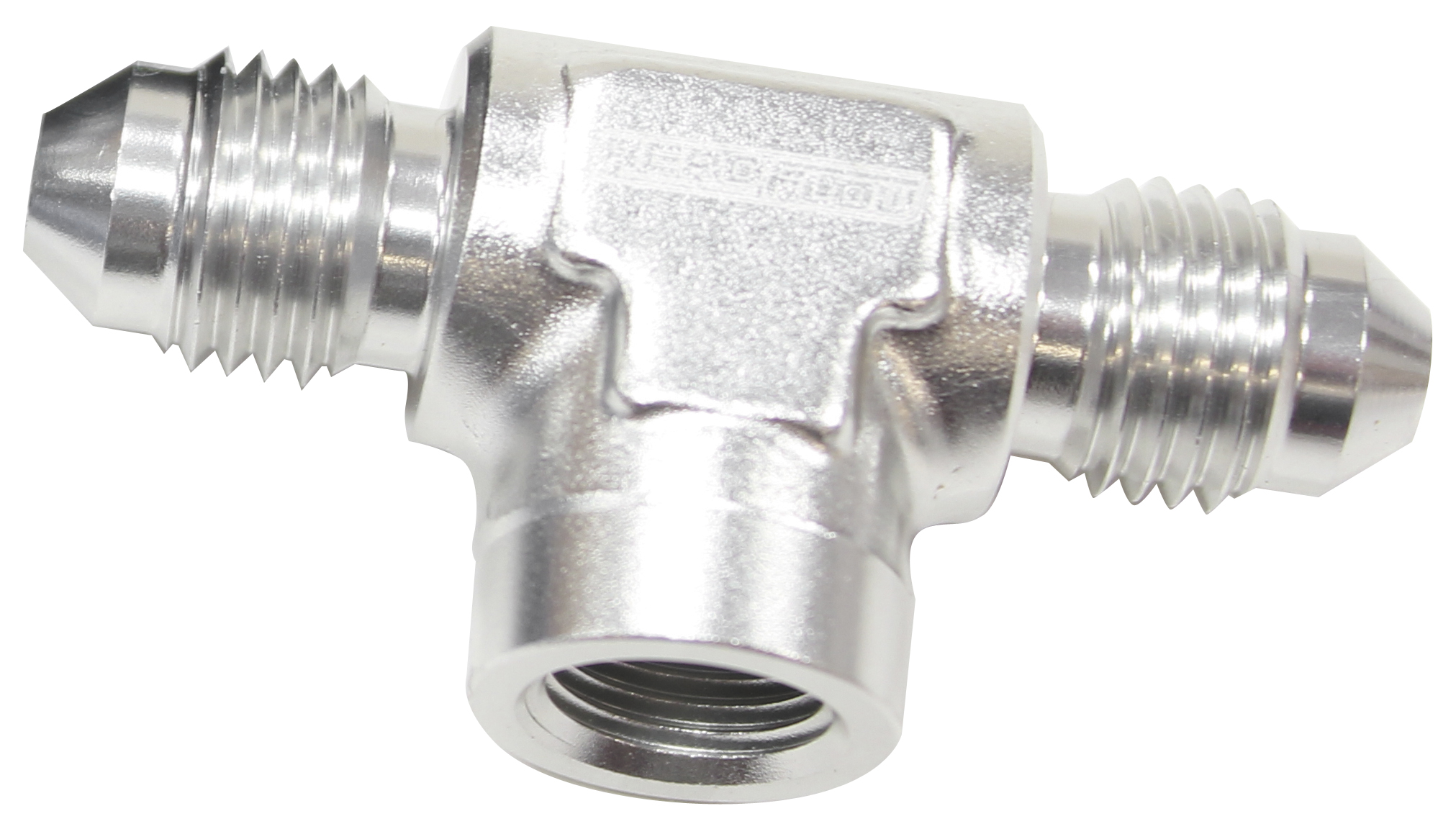 AEROFLOW -4AN MALE TEE WITH 1/8 ON SIDEBLACK FEMALE 1/8" NPT ON SIDE
