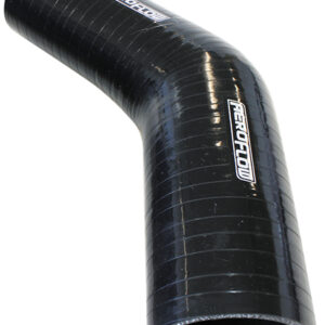 AEROFLOW Silicone Hose 45 Deg; Black I.D 2.50" 63mm, Wall 5.3mm, 145mm Leg AF 9202-250