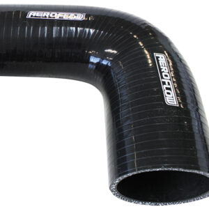 AEROFLOW Silicone Hose 90 Deg; Black I.D 2.50" 63mm, Wall 5.3mm, 150mm Leg AF 9203-250