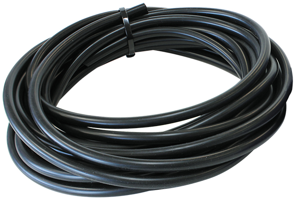 AEROFLOW Silicone Vacuum Hose Black I.D1/4" 6mm, Wall 3mm, 50 Foot 15m Roll AF 9231-025-50