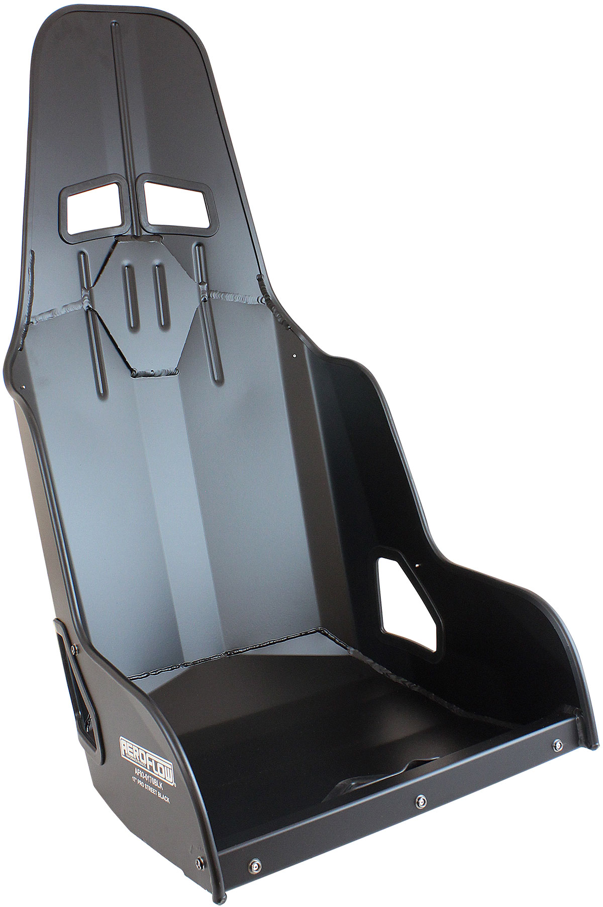AEROFLOW PRO STREET ALUMINIUM RACE SEAT17" HIP WIDTH RAW FINISH