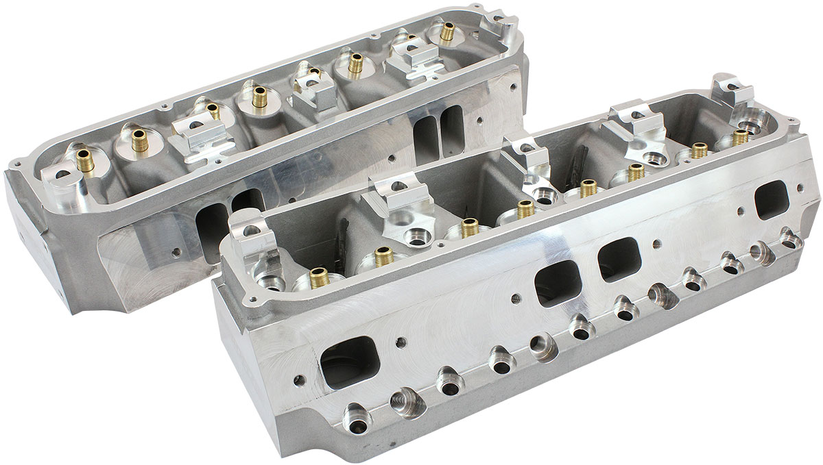 AEROFLOW BBC 396 427 454 *PAIR* BARE ALLOY CYLINDER HEADS REC 320cc