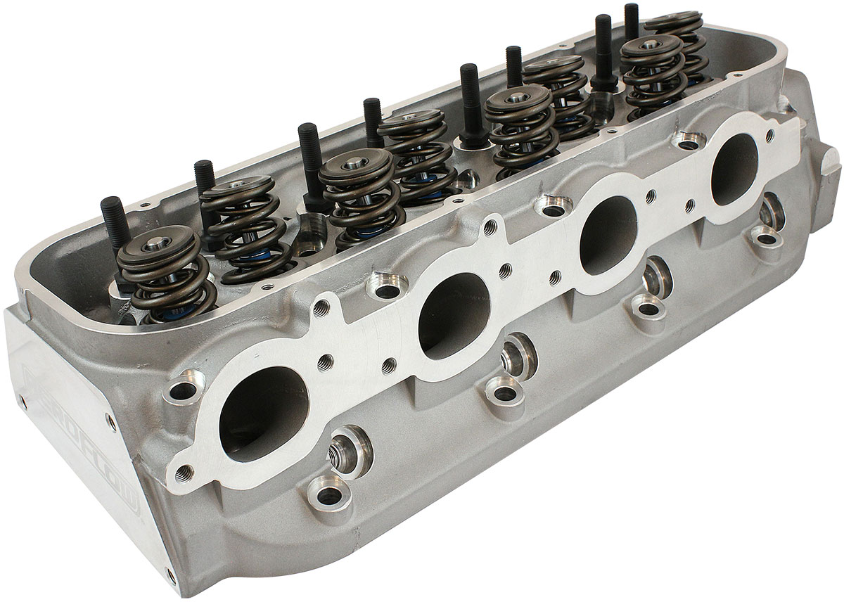 AEROFLOW SBC CNC 350 400 *PAIR* ASSEMB.S/P ALLOY CYLINDER HEADS 213cc