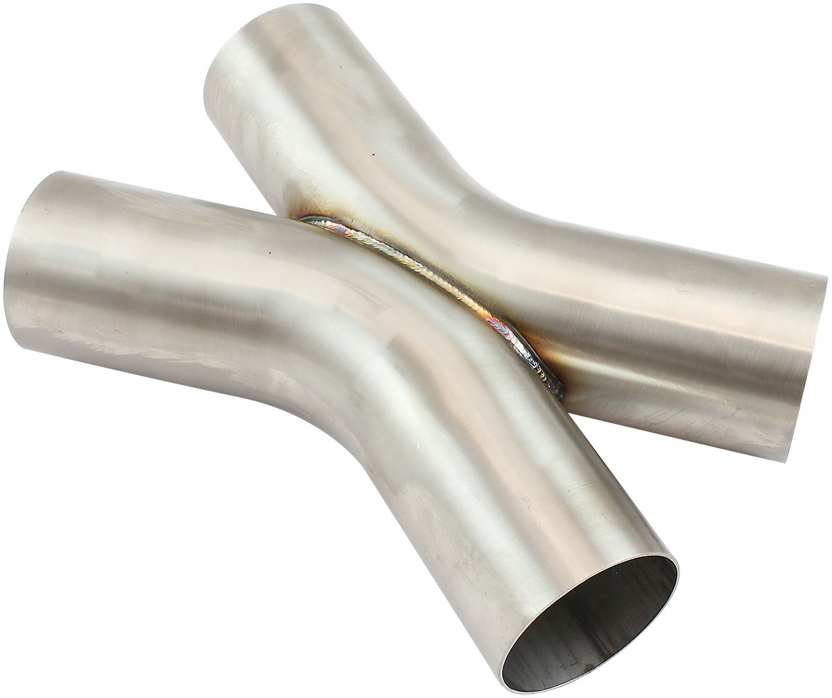 AEROFLOW 2-1/2" O.D EXHAUST X PIPE 45 DEG BENDS 304 STAINLESS STEEL