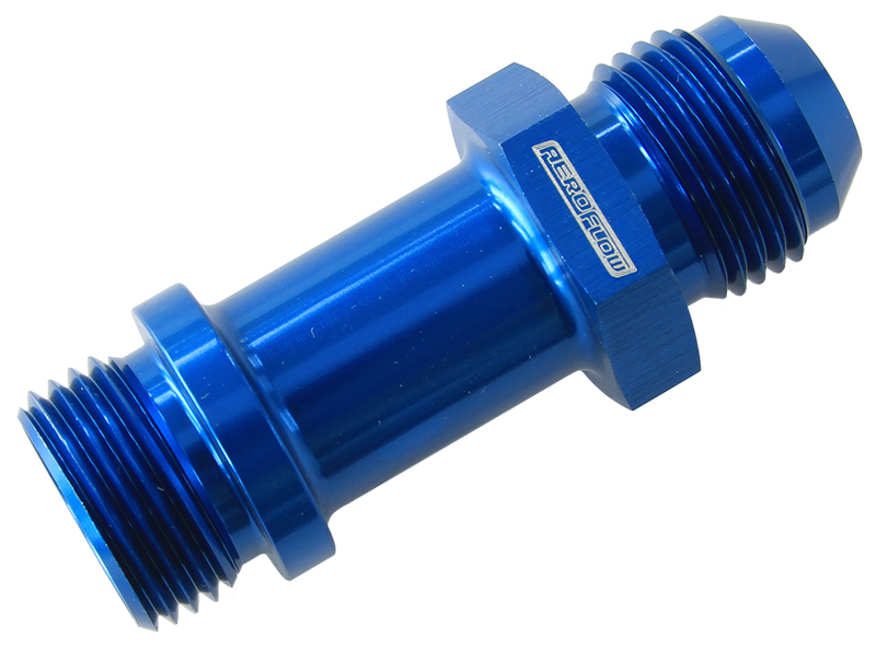 AEROFLOW -8ORB TO MALE -8AN EXTENSION SILVER 1.5" LONG EXTENSION