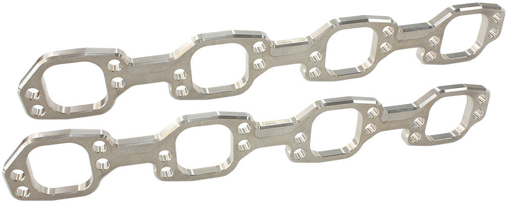 AEROFLOW Ford 289-351W header flanges 1-3/4" square port PAIR VIC JR