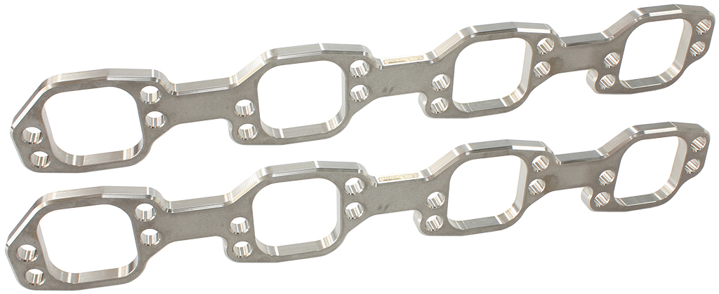 AEROFLOW Ford 289-351W header flanges 1-7/8" square port PAIR VIC JR