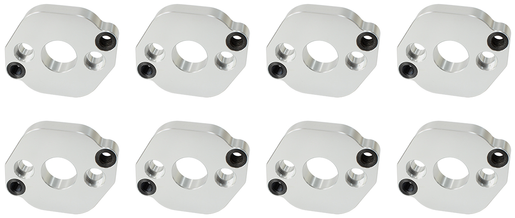 AEROFLOW Ford 289-351W header flanges 2" square port, Victor jr PAIR