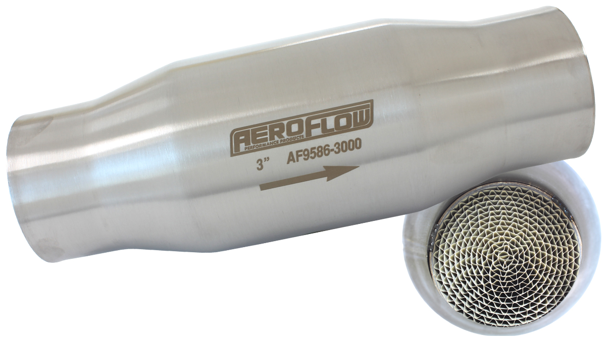 AEROFLOW 50 CELL PER INCH METALLIC CATALYTIC CONVERTOR 2-1/2" O.D