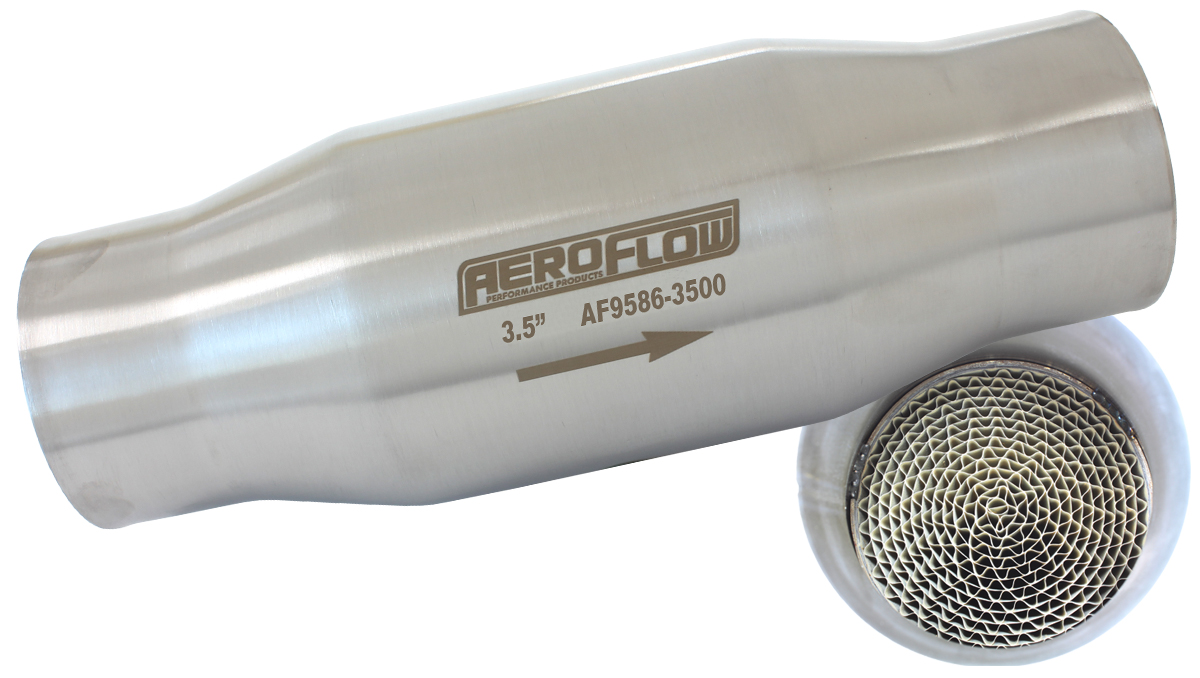 AEROFLOW 50 CELL PER INCH METALLIC CATALYTIC CONVERTOR 3" O.D