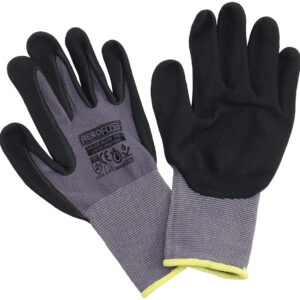 AEROFLOW MECHANIC GLOVES MEDIUM NITRILEFOAM 12 PAIRS BLACK WORK SHOP