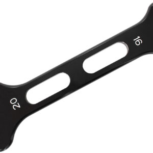 Aeroflow AF98-2244-1-1210 double ended aluminium pro AN spanner wrench in hard anodised black finish for -10AN and -12AN hose end fittings
