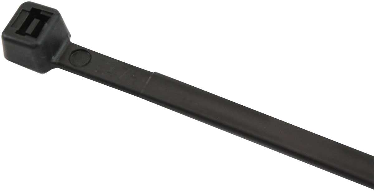 AEROFLOW CABLE TIES 4.8mm x 200mm 1000 PACK BLACK ZIP TIE PA66