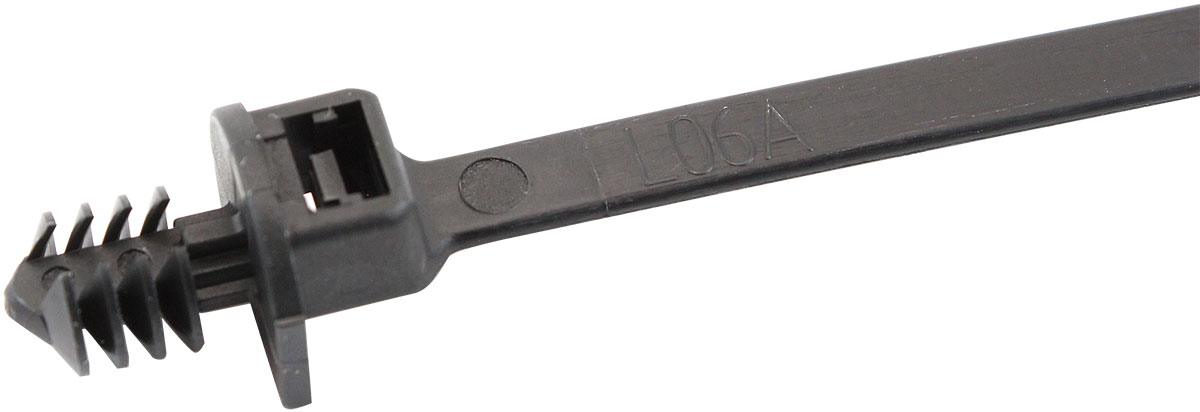 AEROFLOW FIR TREE CABLE TIE 4.8x210mm FIXED 100 PACK BLACK ZIP TIES - Image 2