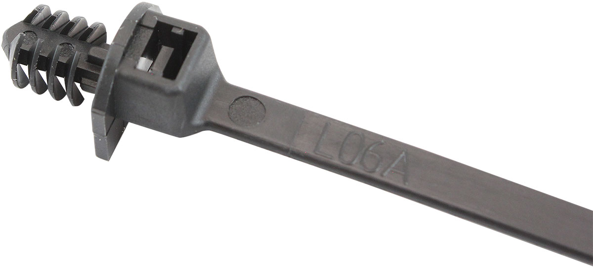 AEROFLOW FIR TREE CABLE TIE 4.8x210mm FIXED 1000 PACK BLACK ZIP TIES