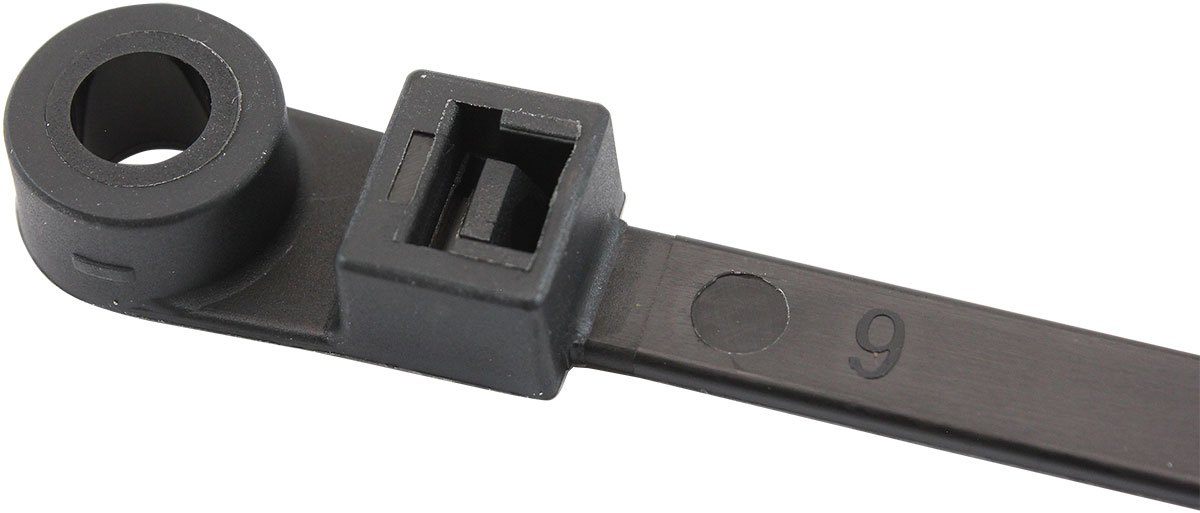 AEROFLOW CABLE TIES 7.6mm x 365mm 25 PACK BLACK ZIP TIE PA66