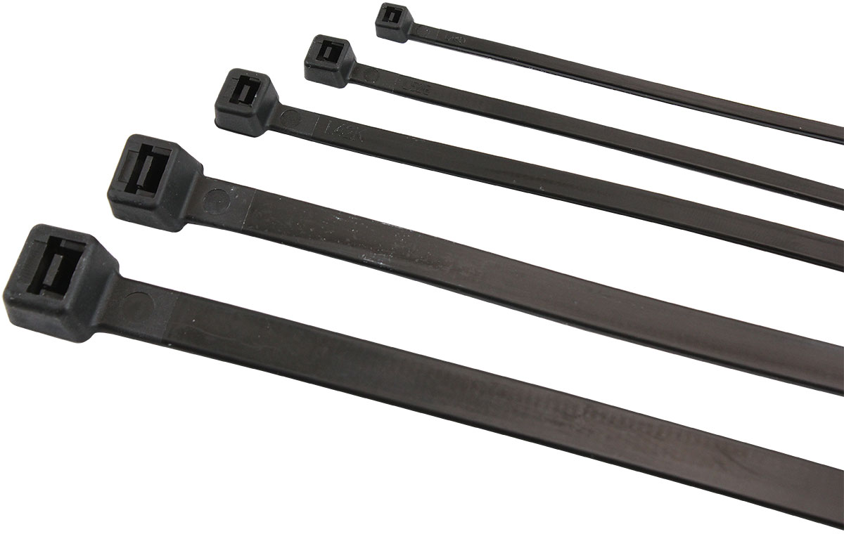 AEROFLOW CABLE TIES BULK MULTI PACK PA66 BLACK VARIOUS SIZES 1000
