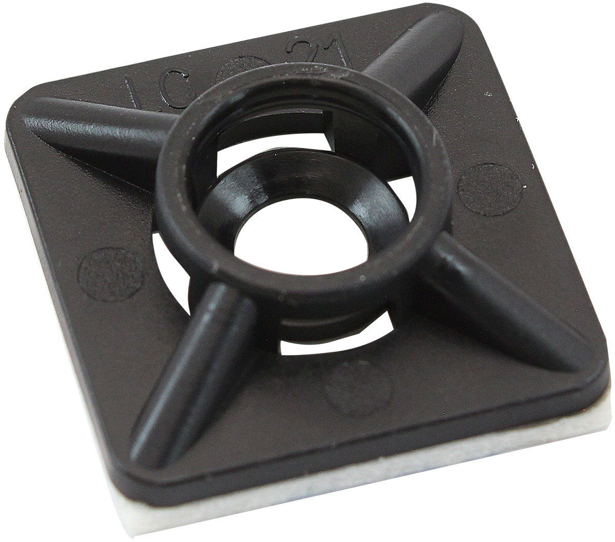 AEROFLOW CABLE TIE MOUNTS 19mm x 19mm NYLON 3M PAD MOUNT BLACK AF98-9997-25