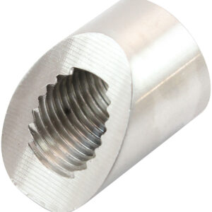 Aeroflow AF987-M12 45 degree angled notched weld-on oxygen sensor bung in CS1030 steel with M12 x 1.25mm thread