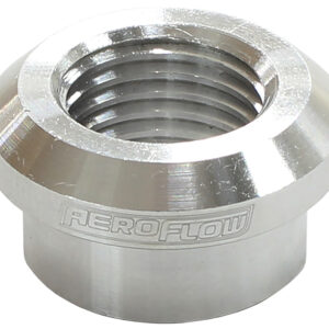 AEROFLOW FEMALE WELD ON BUNG, M10x1.0 THREAD, STAINLESS STEEL