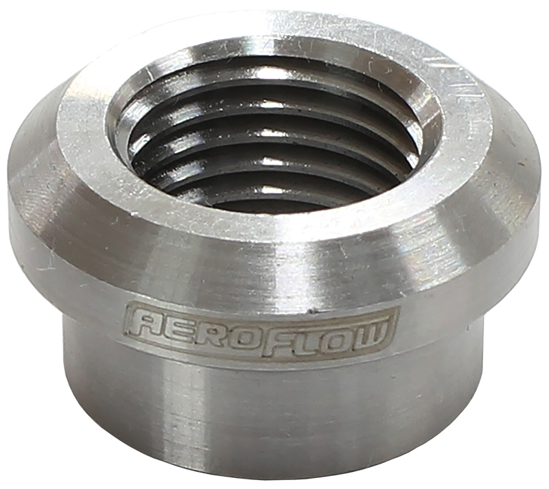 AEROFLOW FEMALE WELD ON BUNG, M14x1.5 THREAD, ALUMINIUM