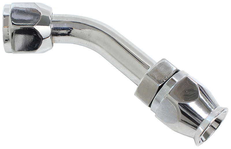 AEROFLOW -10 A/C W/CHARGE PORT 135 DEG STAINLESS