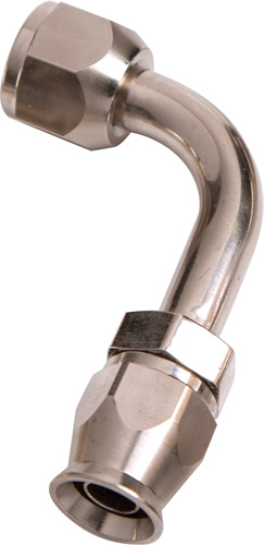 AEROFLOW -10 A/C W/CHARGE PORT 45 DEG STAINLESS