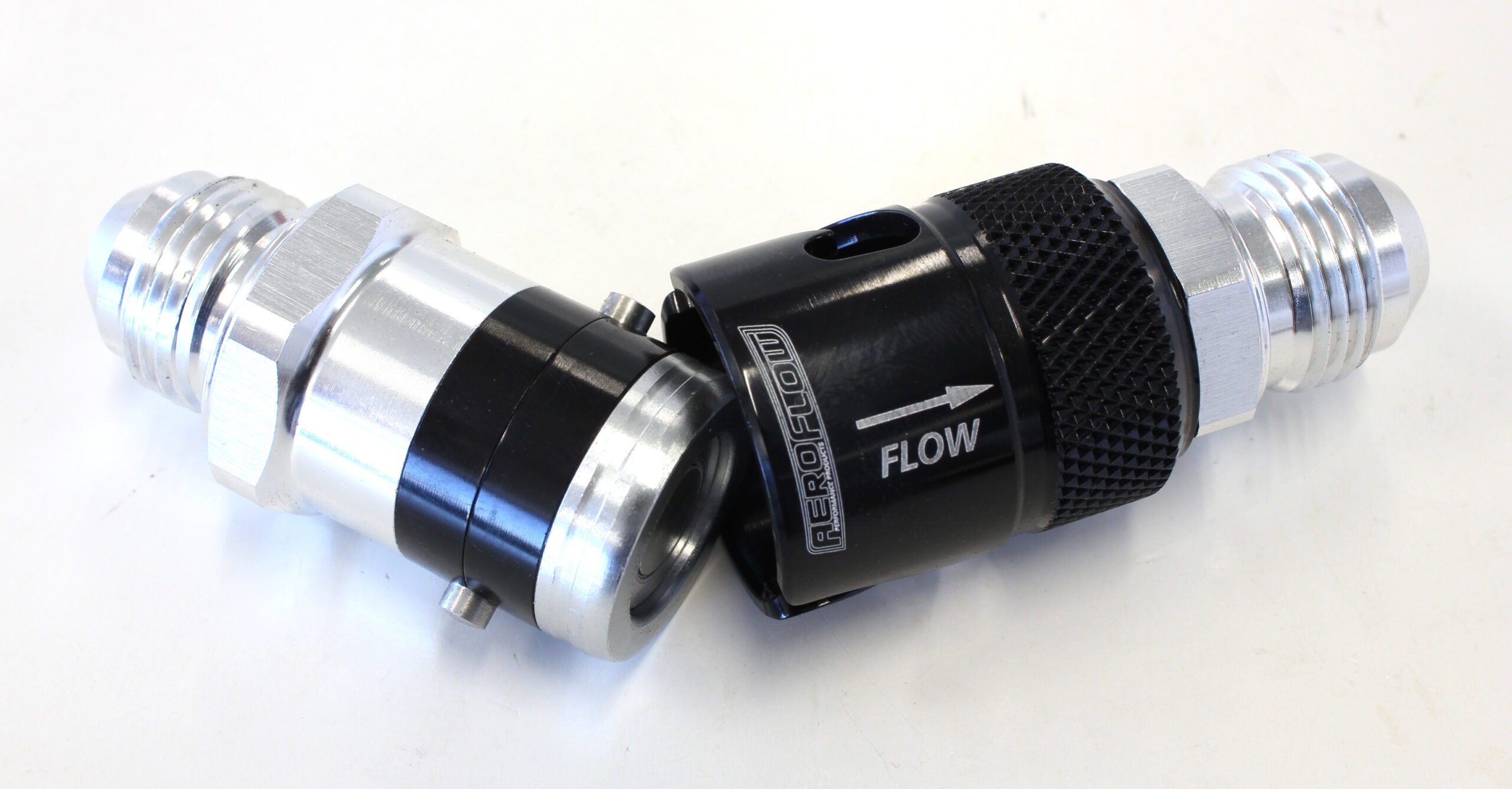 AEROFLOW Quick Release -6 BUNA N Seal Black Aluminum