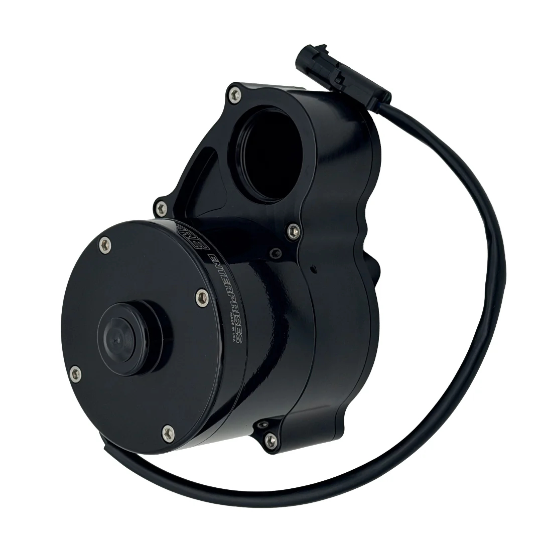 MEZIERE 12v Radiator Mount Electric Water Pump, 55GPM Single Outlet Black