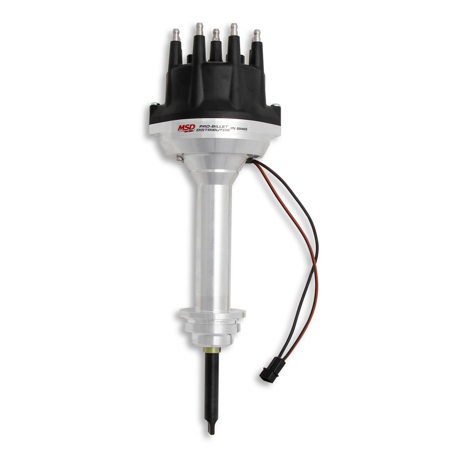 MSD Pro-Billet Distributor 85465 for Chrysler 426 and 440 engines with black cap.