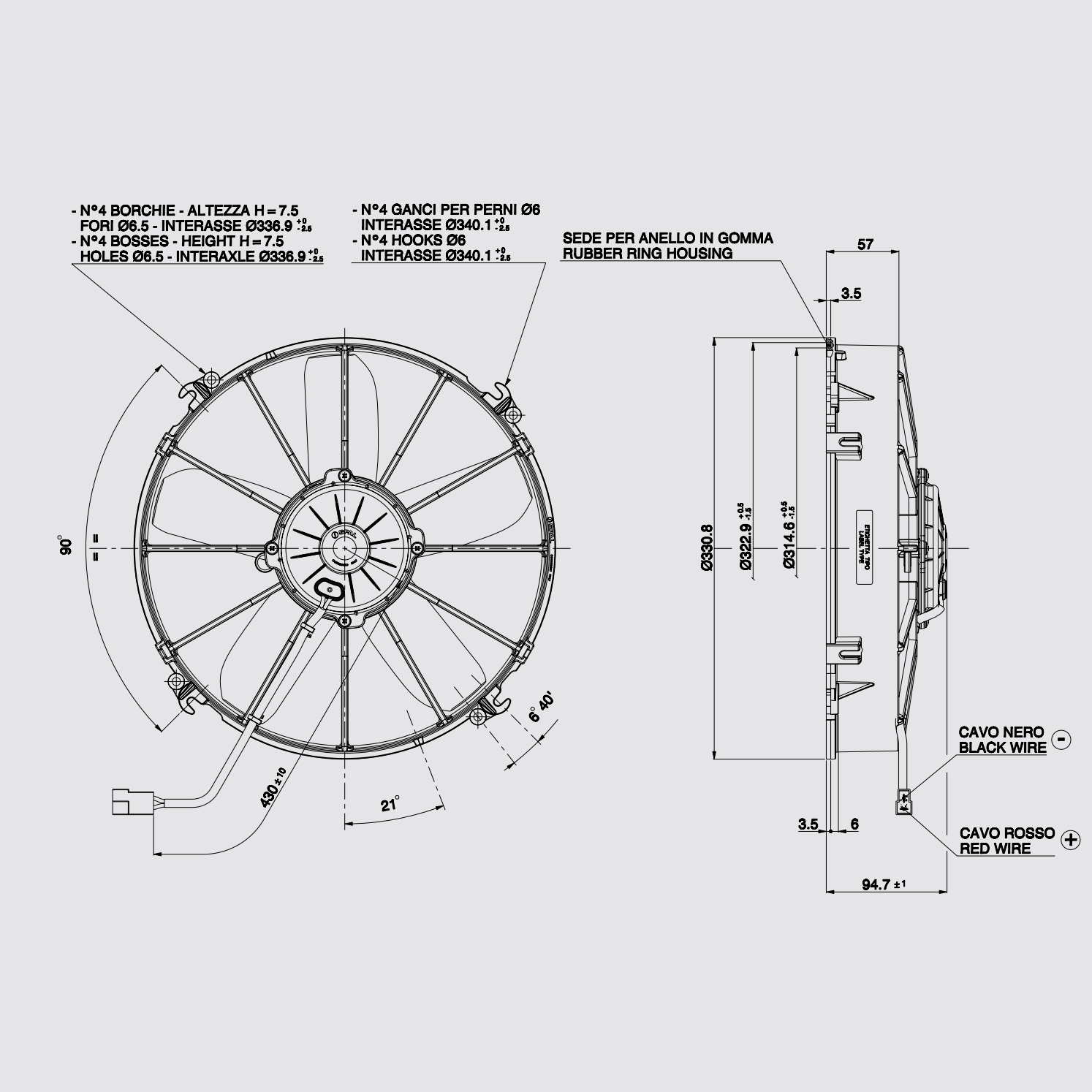SPAL 12" (305mm) Pulling Cooling Fan - 12v 1640 CFM | 30102038 - Image 7
