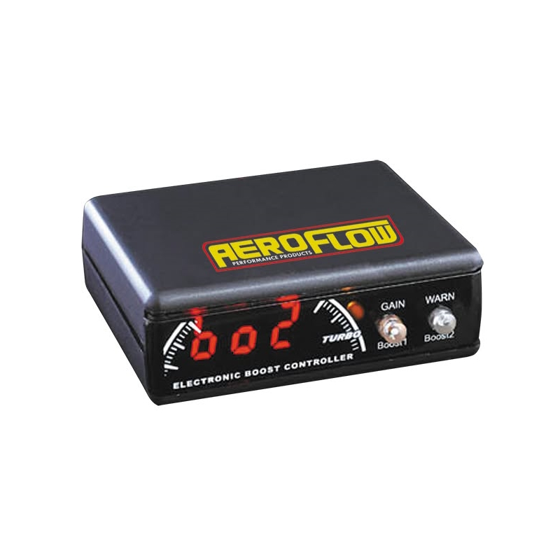 Aeroflow AF49-1030 electronic boost controller unit with OLED screen and 3-port solenoid valve kit